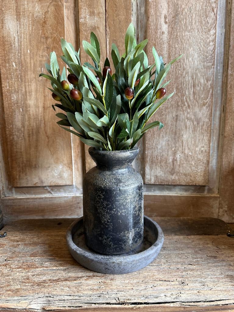 Kunst olijftak met olijven Suzo, Huis en Inrichting, Woonaccessoires | Kunstplanten en Kunstbloemen, Binnen, Groen, ., Nieuw
