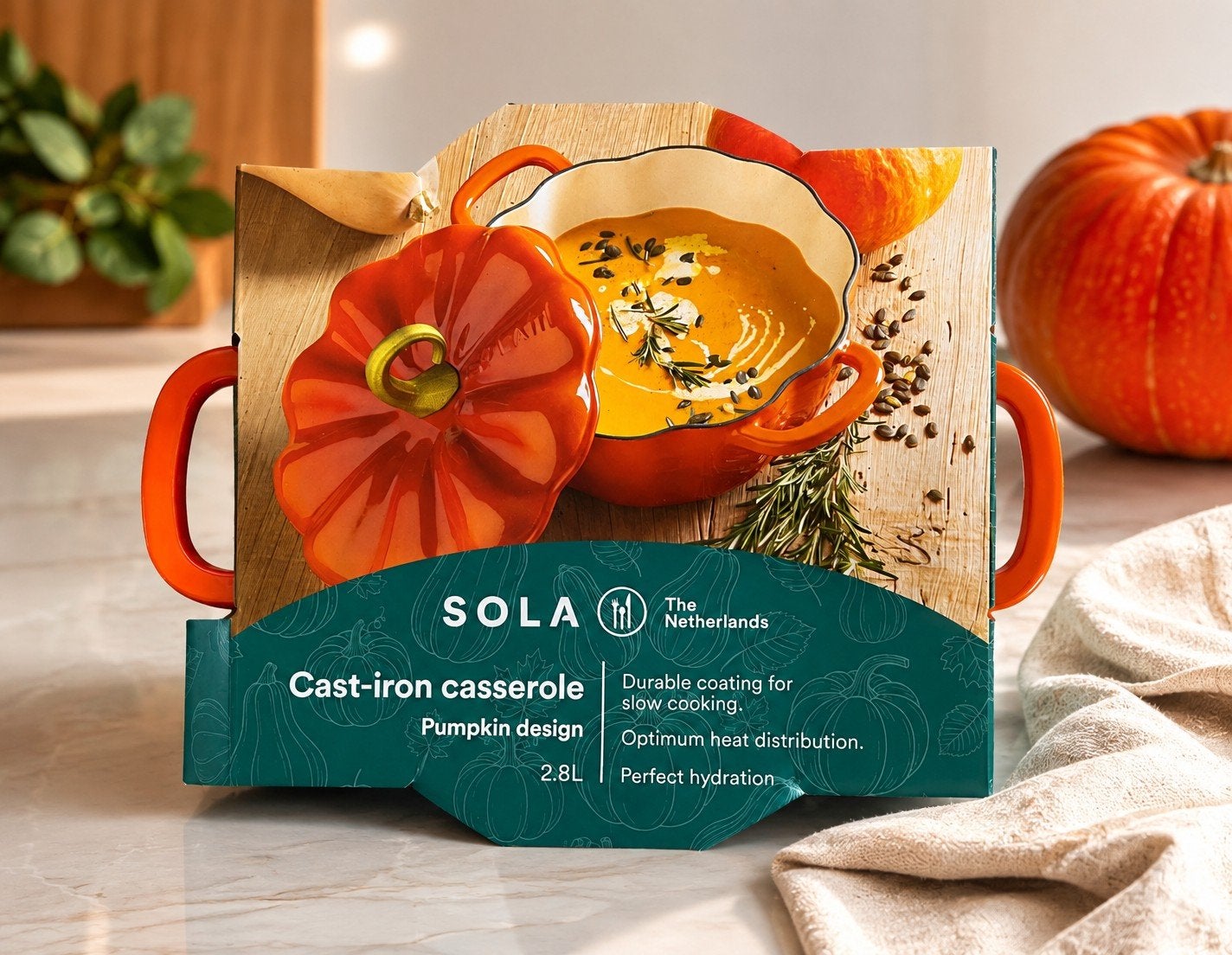 SOLA gietijzeren pan, Ophalen of Verzenden, Nieuw, Gietijzer