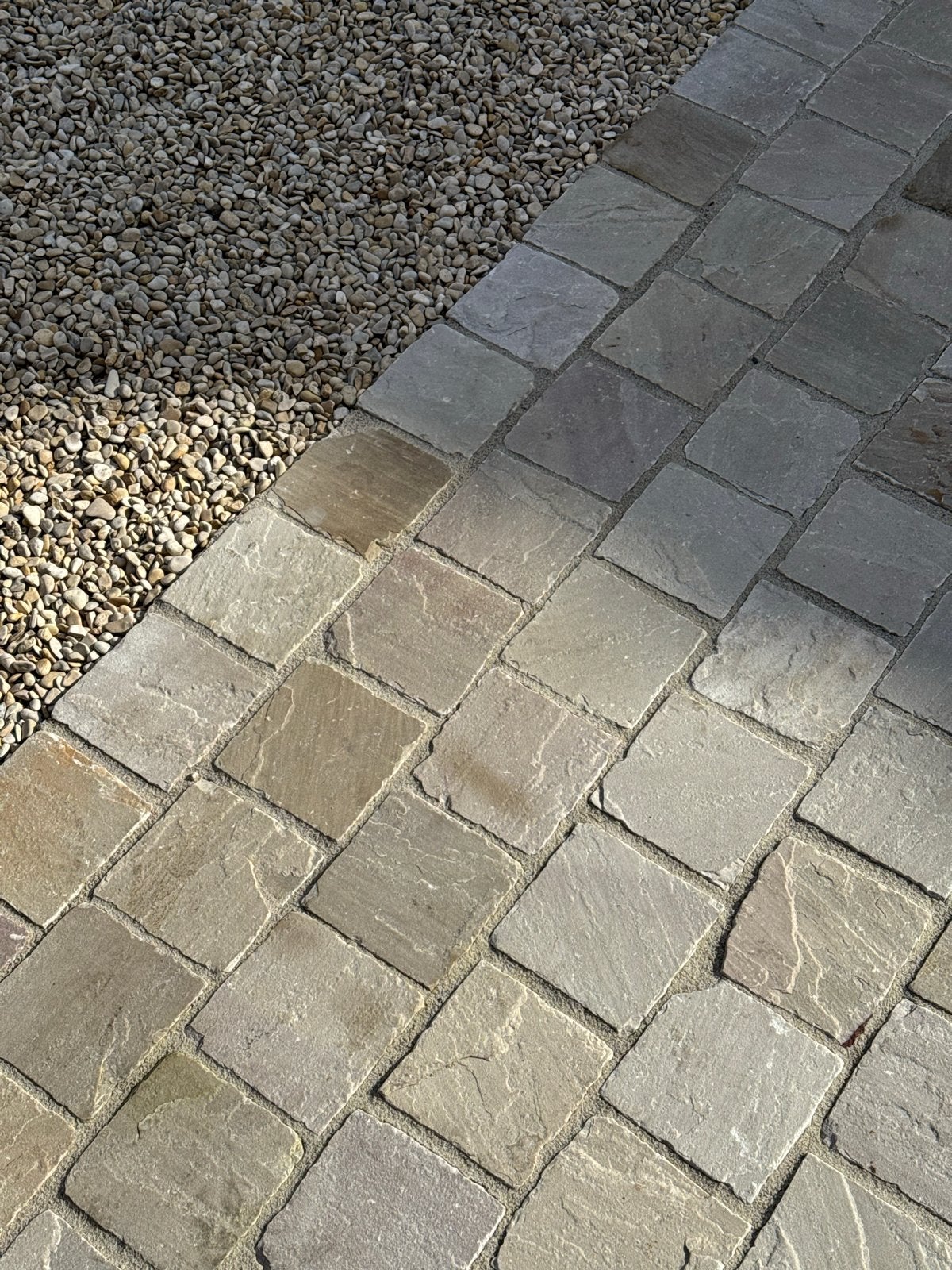 Mooie Kandla natuurstenen kinderkoppen – wit/beige – 5,4 m², Ophalen, Klinkers, Nieuw, 5 tot 10 m²