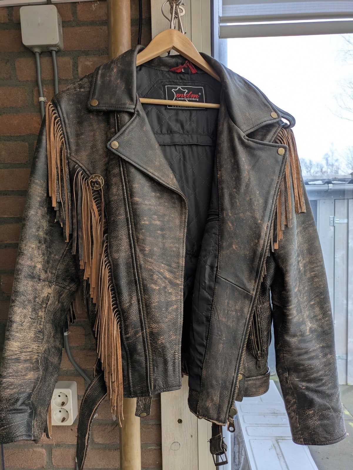 Mooiste zware motor jas maat L, Ophalen of Verzenden, Tweedehands, Jas | textiel