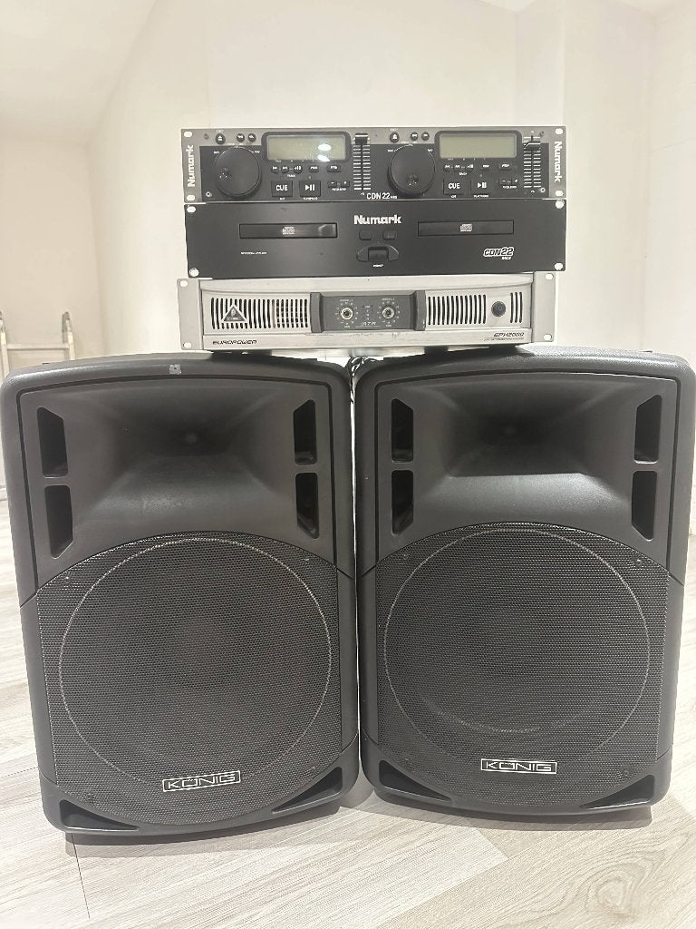 König DJ Speaker - Bass Reflex, 800W Peak, Gebruikt, Speakerset, Minder dan 60 watt, Ophalen