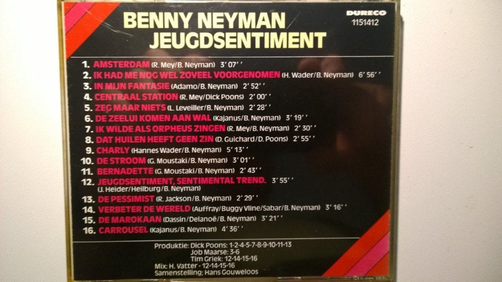 Benny Neyman - Jeugd Sentiment, Ophalen of Verzenden, Zo goed als nieuw, Pop, Album
