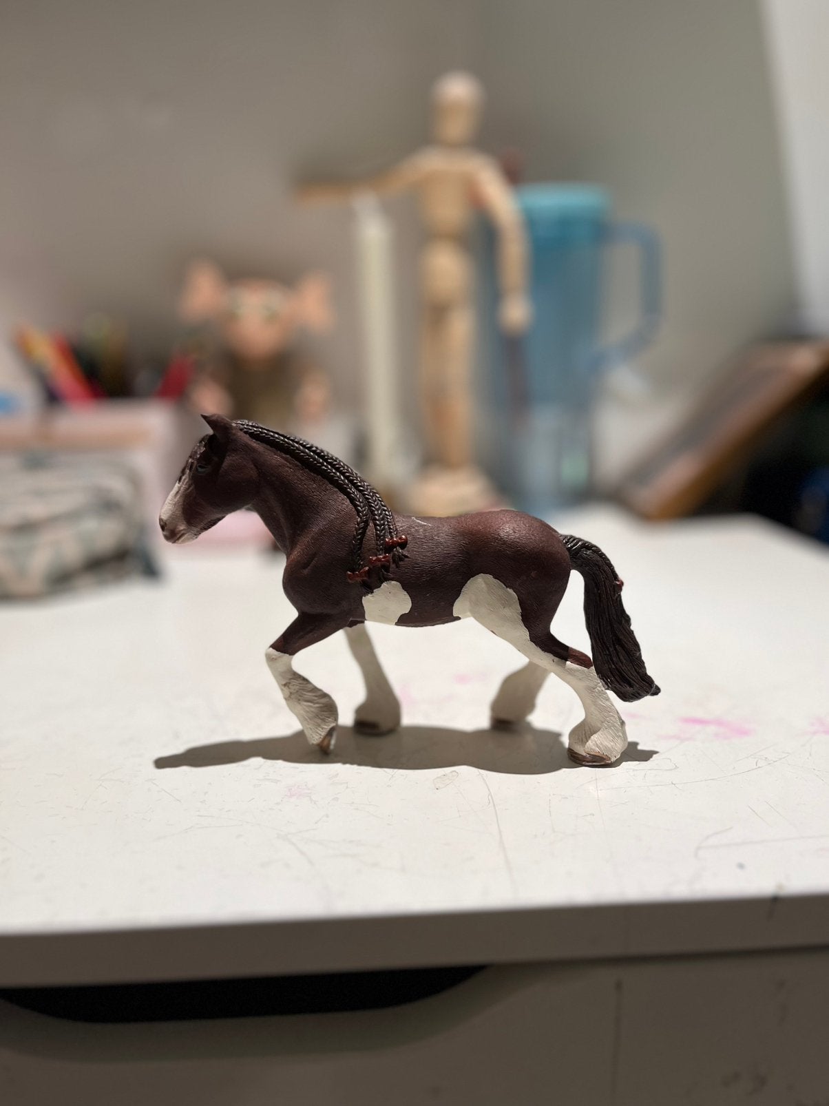 Wit bruine tinker sleich, Ophalen of Verzenden, Zo goed als nieuw, Paard, Beeldje of Figuurtje