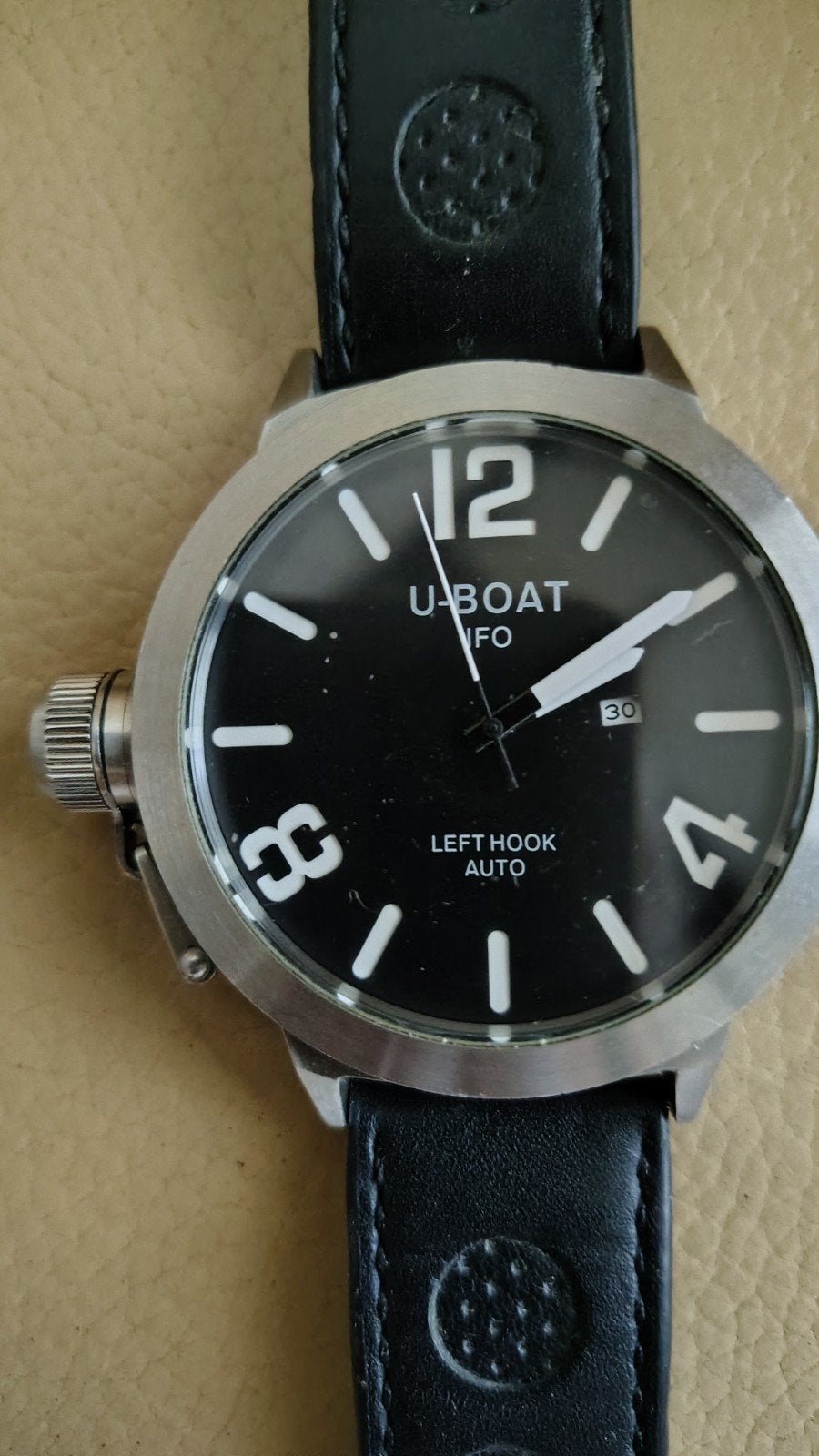 U boat horloge zwart automatic, Ophalen of Verzenden, Overige merken