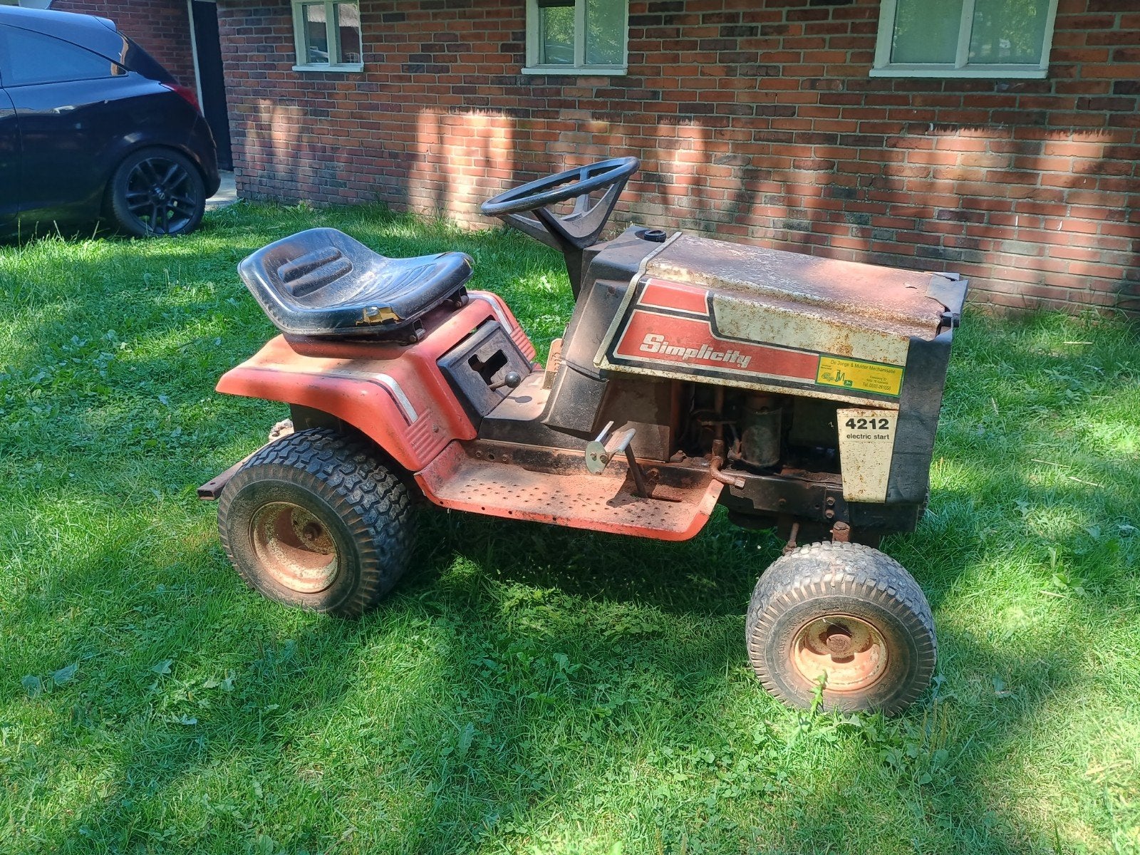 Simplicity 4212 zitmaaier - oldtimer zonder maaidek, Ophalen, Gebruikt