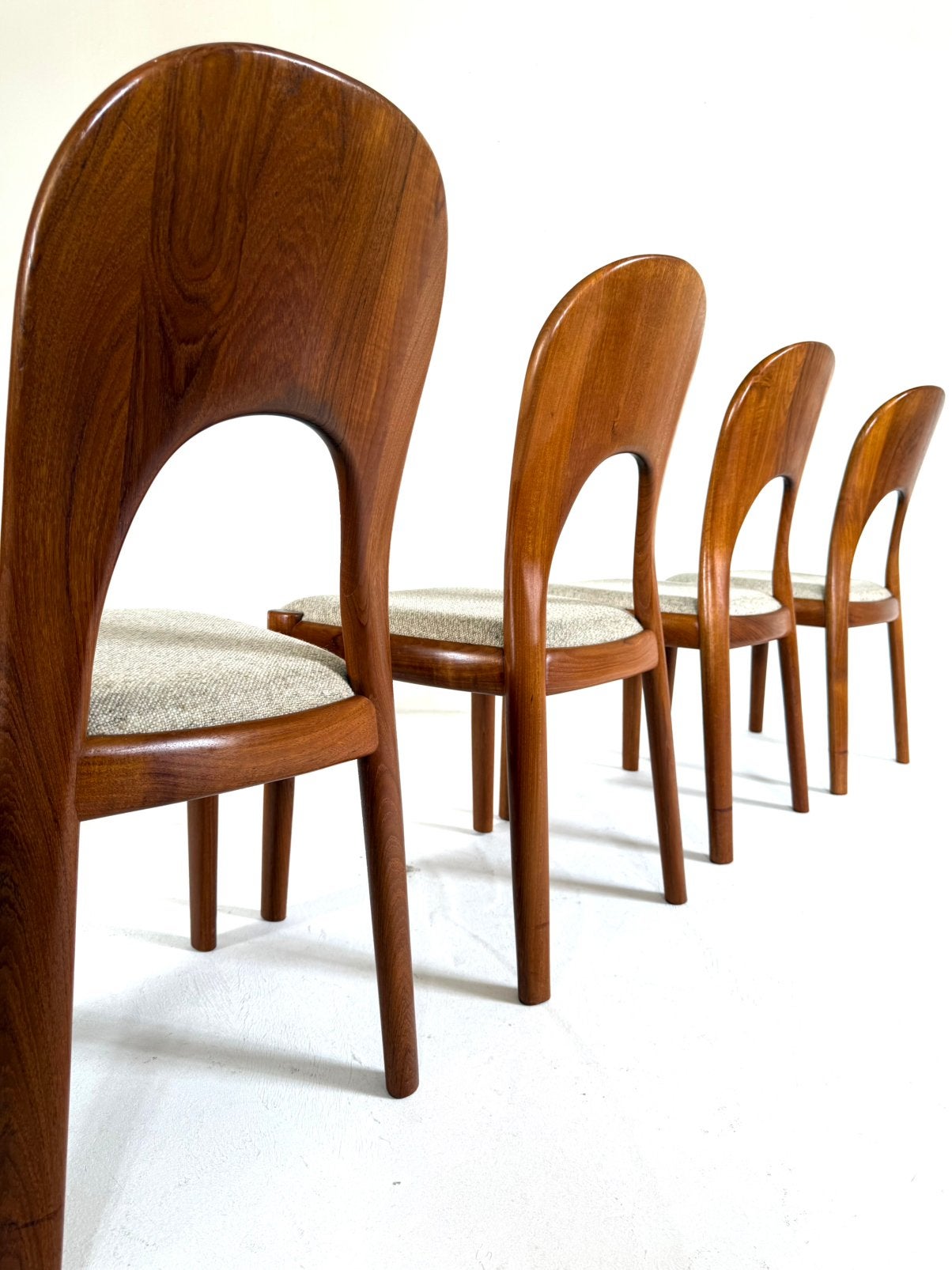 Set van 6 vintage ‘Morten chairs’, Koefoeds Hornslet ‘70, Huis en Inrichting, Stoelen, Ophalen of Verzenden, Zo goed als nieuw