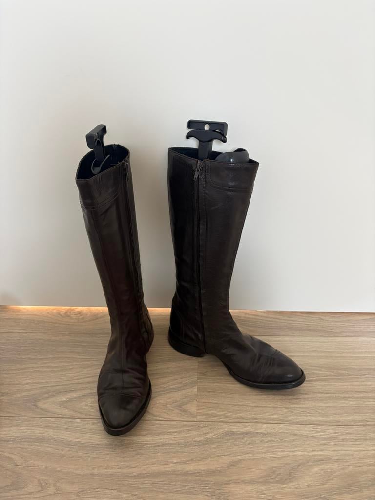 Marc Cain laarzen - maat 38, Kleding | Dames, Schoenen, Hoge laarzen, Bruin, Ophalen of Verzenden, Zo goed als nieuw