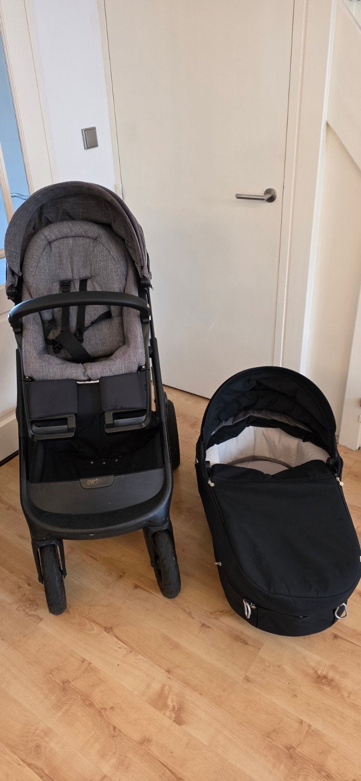 Stokke Trailz kinderwagen met reiswieg, Kinderen en Baby's, Gebruikt, Combiwagen, Met reiswieg, Ophalen