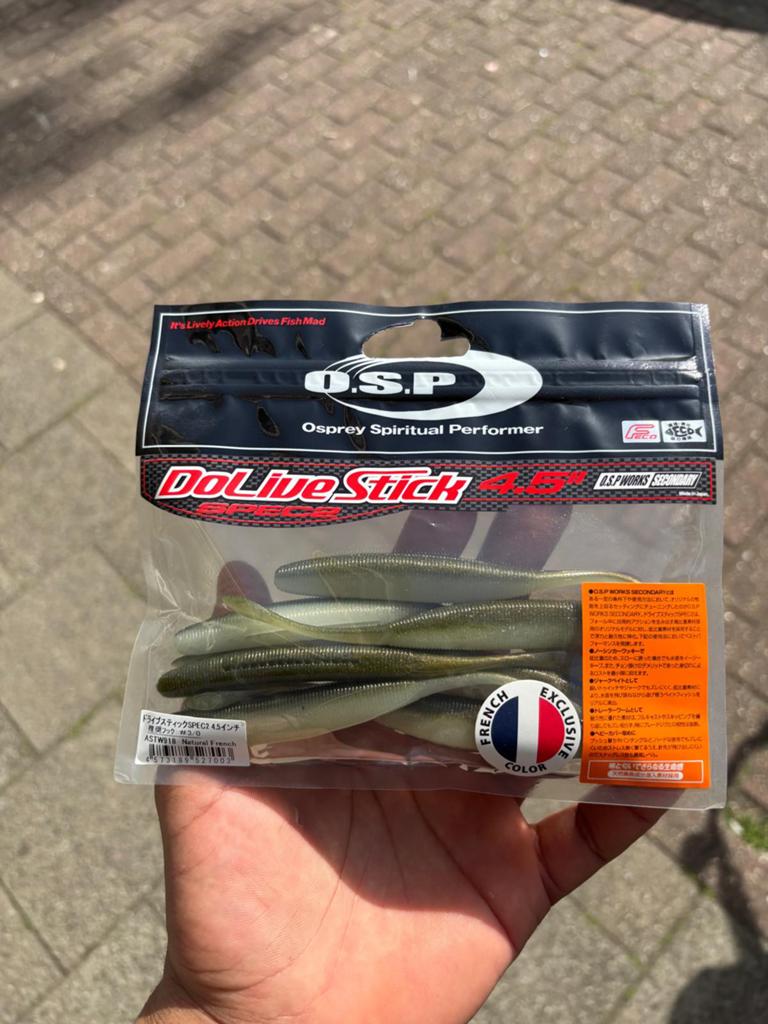 Osp dolve stick 4.5” natural french, Watersport en Boten, Hengelsport | Roofvissen, Ophalen of Verzenden, Zo goed als nieuw, Overige typen