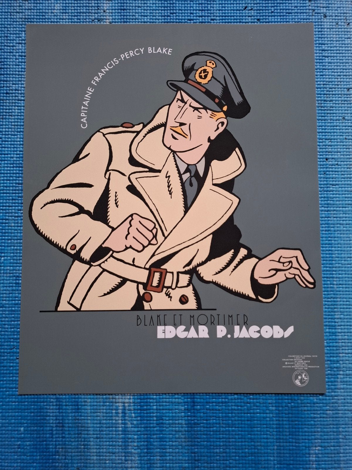 Zeefdruk Blake en Mortimer - Kapitein Francis Blake, Ophalen of Verzenden