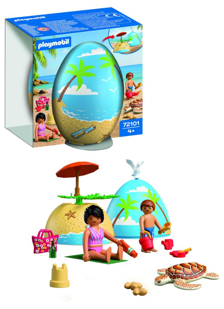 PLAYMOBIL 72101 Speel-Ei; StrandVakantie met schilpad 26dlg