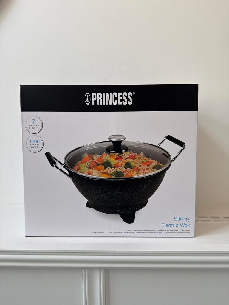 Princess Elektrische Wokpan - 7 Liter, 1400 Watt, 4 liter of meer, Ophalen of Verzenden, Nieuw