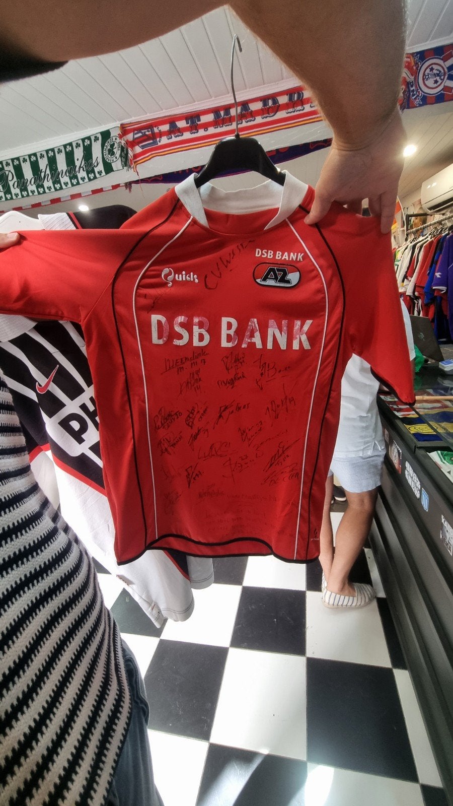 AZ Alkmaar DSB Bank vintage shirt – gesigneerd door selectie, Ophalen of Verzenden, Gebruikt, Shirt