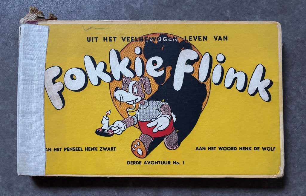 Uit het veelbewogen leven van Fokkie Flink. Derde  avontuur, Boeken, Gelezen, Eén stripboek, Ophalen of Verzenden, Henk de Wolf