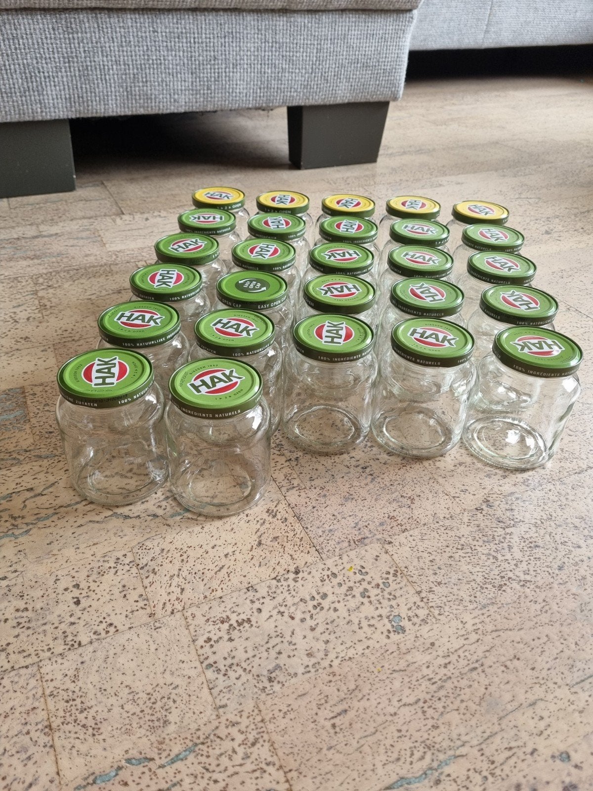 17 hak potjes, Ophalen of Verzenden, Glas, Pot, Bus of Blik