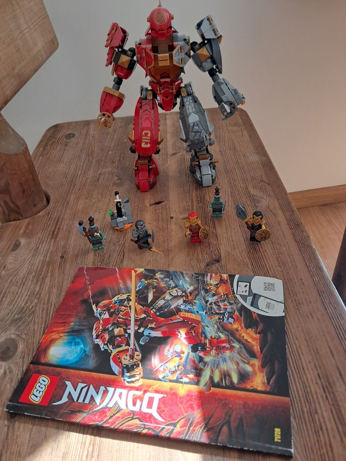 Lego ninjago vuur en aarde combo mech, Compleet, Gebruikt, Lego, Ophalen of Verzenden
