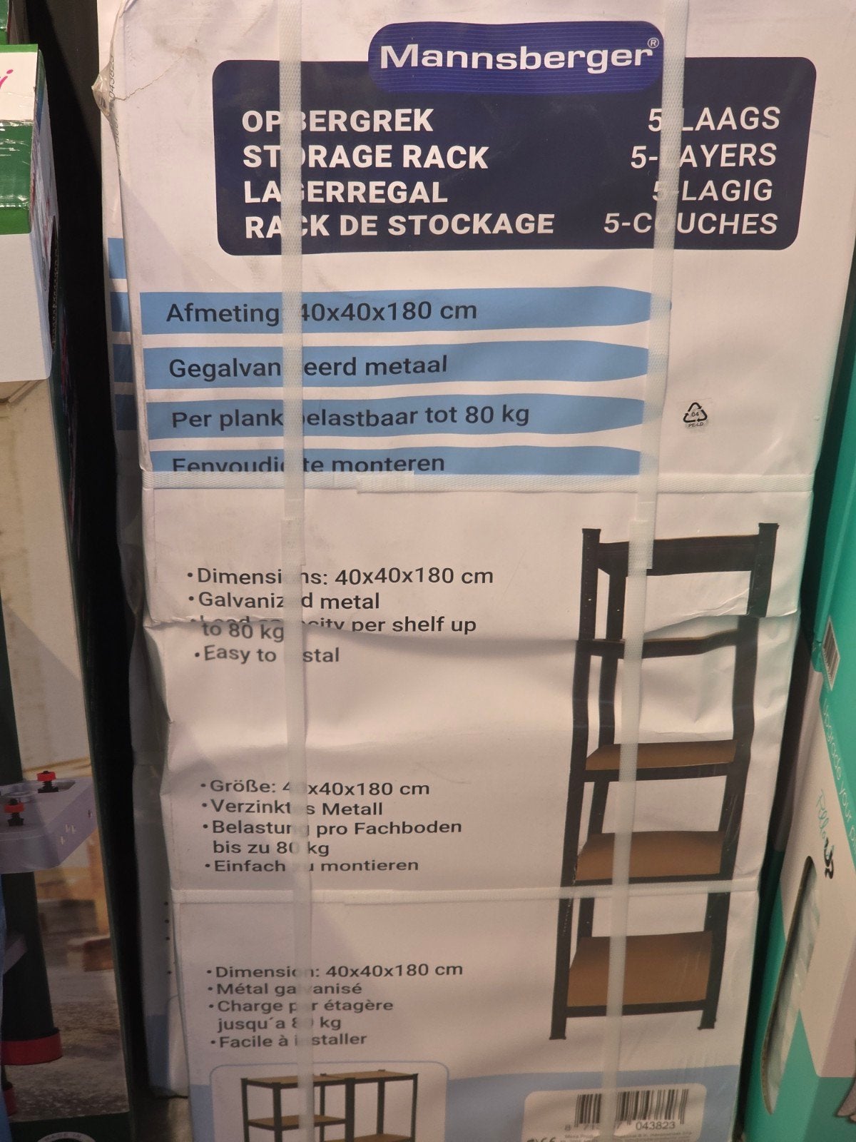 Mannsberger Opbergrek 5 Laags - Gegalvaniseerd, Onbekend, Nieuw, Ophalen of Verzenden, Mannsberger