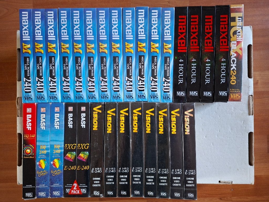 Nieuwe VHS 240 min videobanden (verschillende merken)te koop, Alle leeftijden, Ophalen of Verzenden, Actie en Avontuur, Nieuw in verpakking