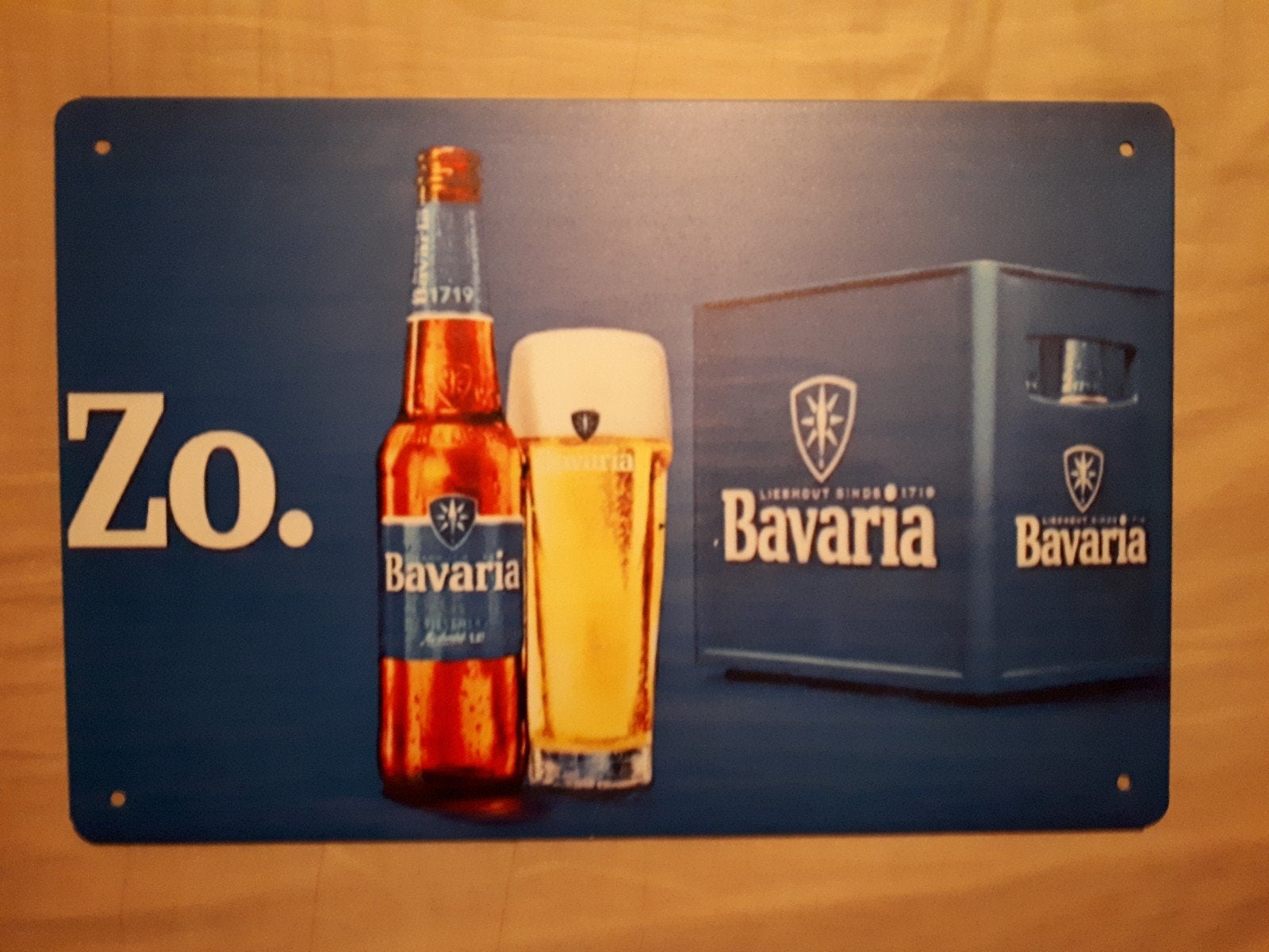 Bavaria 20x30 cm Metalen Reclamebord, Verzenden, Nieuw, Reclamebord, Plaat of Schild