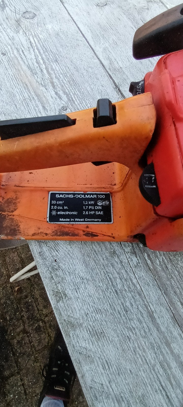 Sachs dolmar 100 kettingzaag loop/sloop of onderdelen donor, Ophalen, Gebruikt, 70 mm of meer, Kettingzaag