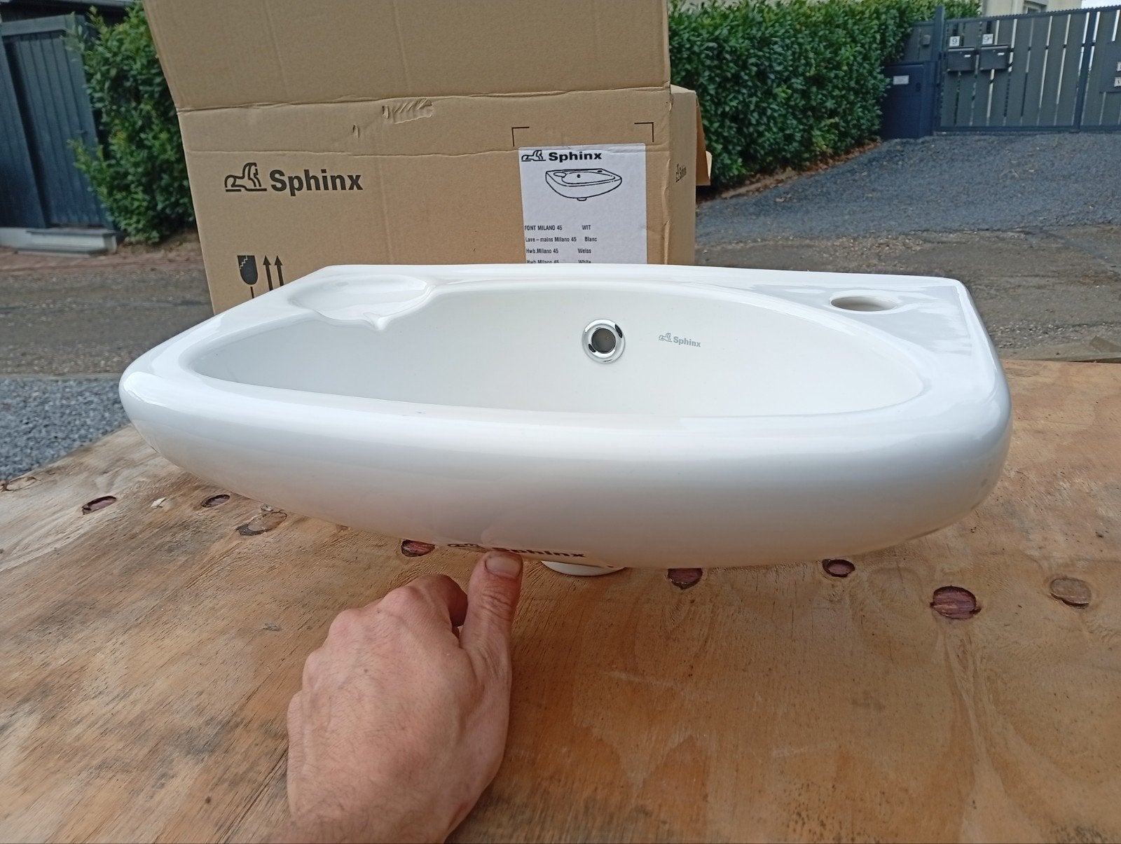 Sphinx wasbakje (wc), Ophalen, Toilet