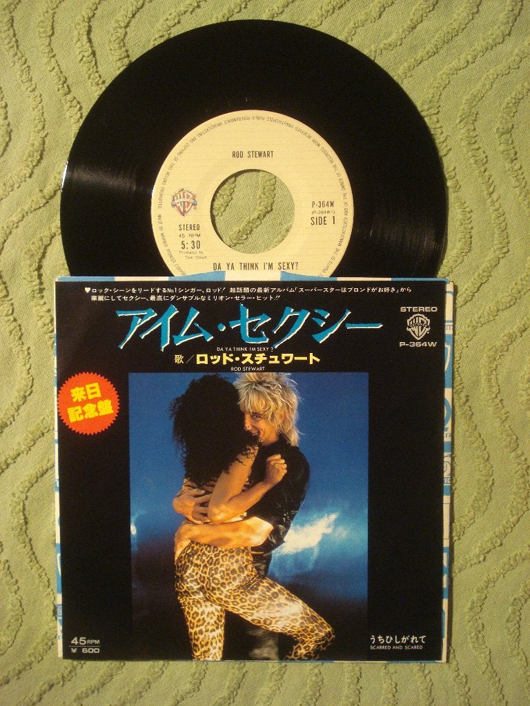 Rod Stewart 7" Vinyl Single: ‘Da ya think I’m sexy’ (Japan), Ophalen of Verzenden, Zo goed als nieuw, 7 inch, Pop