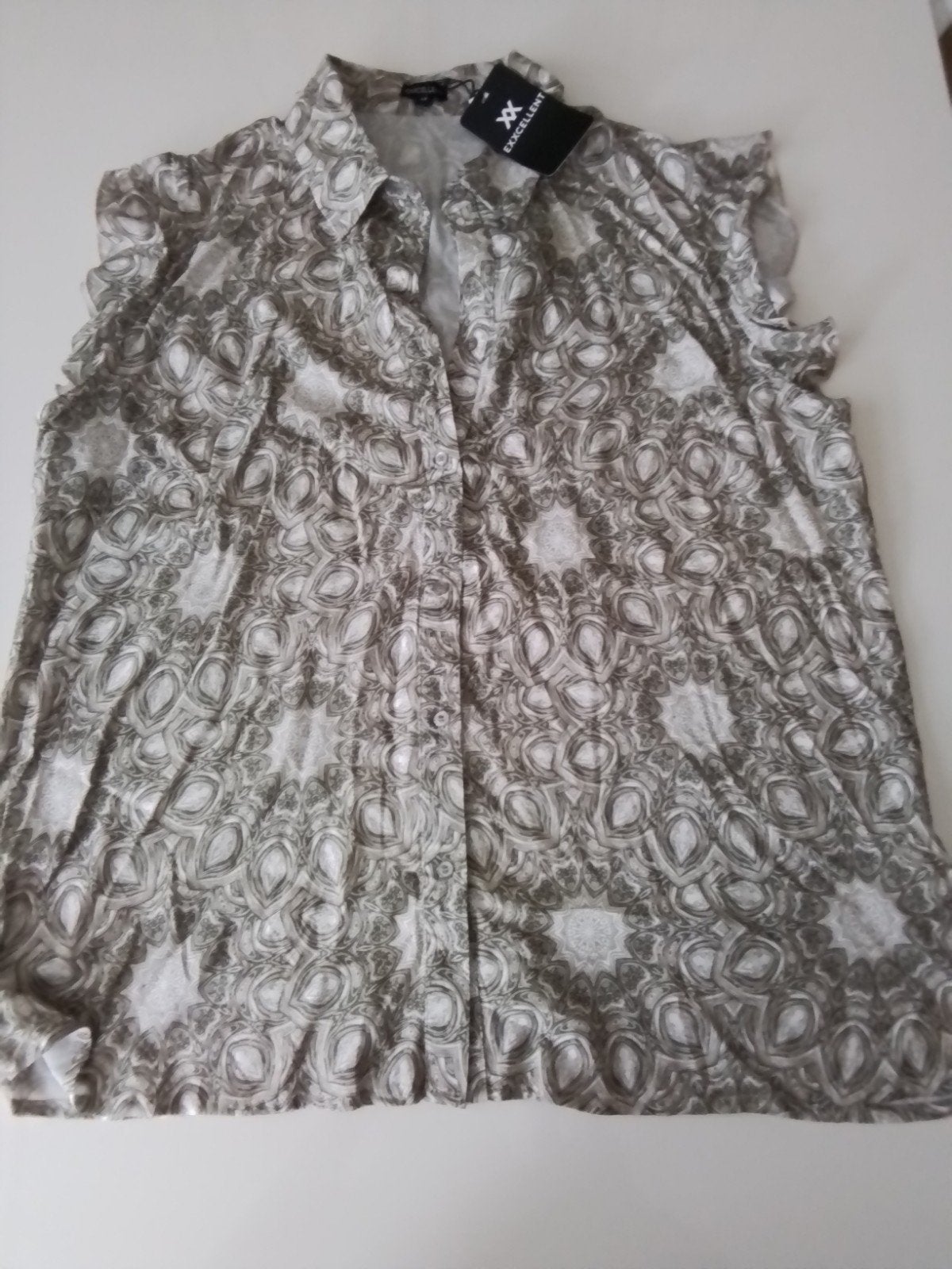 Nieuwe Exxcellent Blouse Maat 48 met Stijlvolle Print, Meerkleurig, Maat 46/48 (XL) of groter, Nieuw, Ophalen of Verzenden