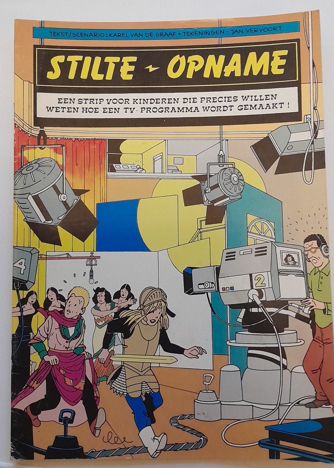 Stilte Opname - Stripboek over TV-programma maken, Eén stripboek, Ophalen of Verzenden, Zo goed als nieuw, Karel van de Graaf