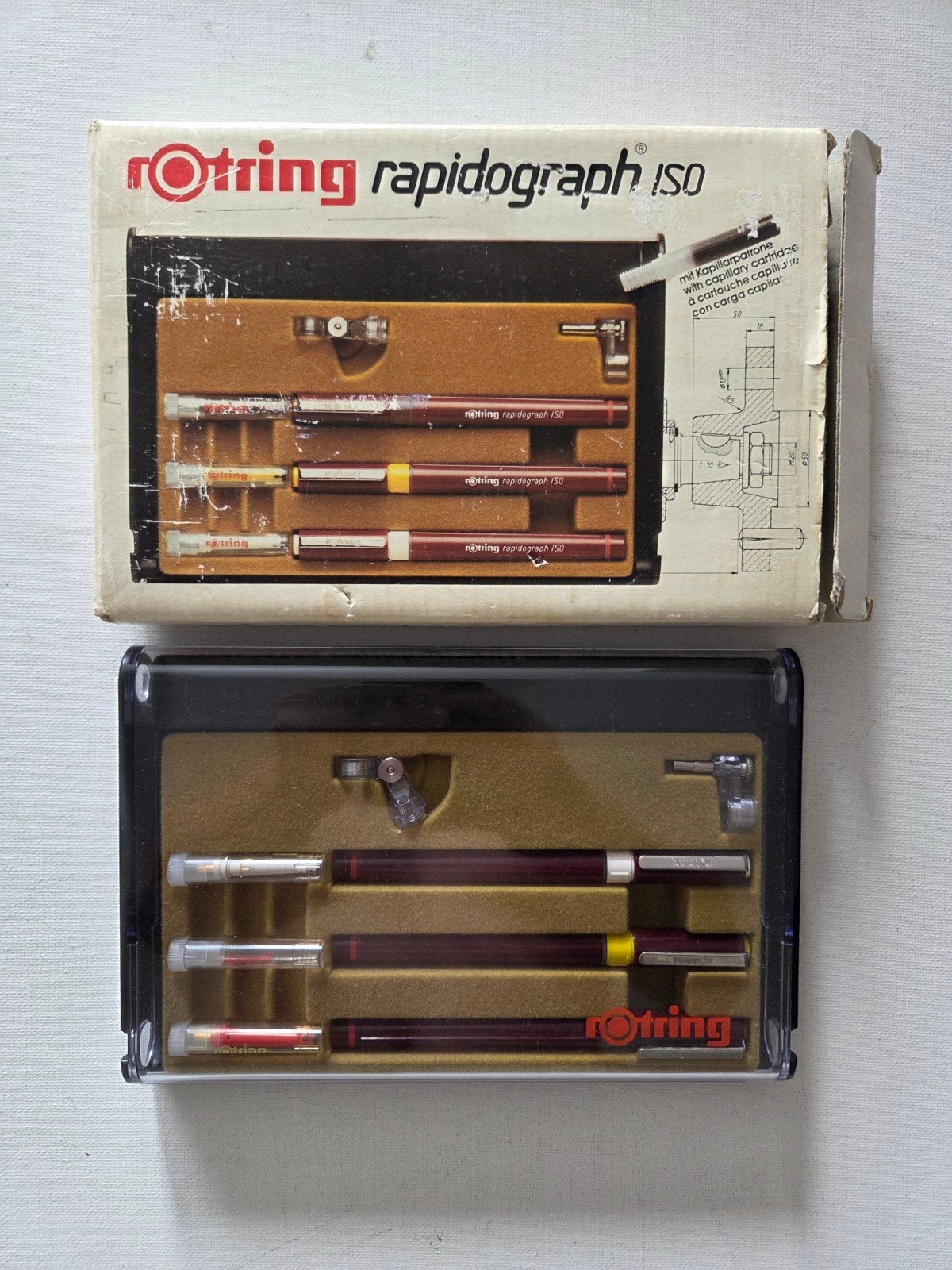 Rotring Rapidograph ISO Pennenset - Gebruikt, Ophalen of Verzenden, Gebruikt, Overige typen