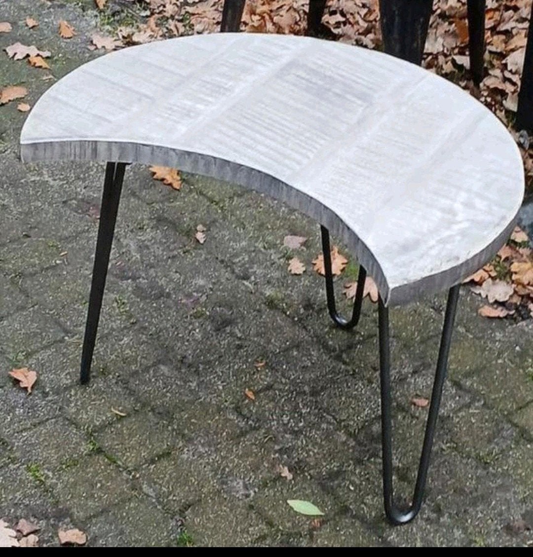 Unieke Halve Maan Bijzettafel - Stijlvol & Compact, Ophalen of Verzenden