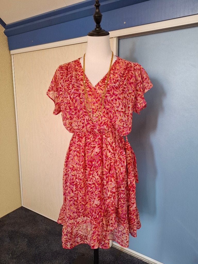 Vintage Dressing kleurrijke zomerjurk, Maat 38/40 (M), Vintage Dressing, Oranje, Ophalen of Verzenden