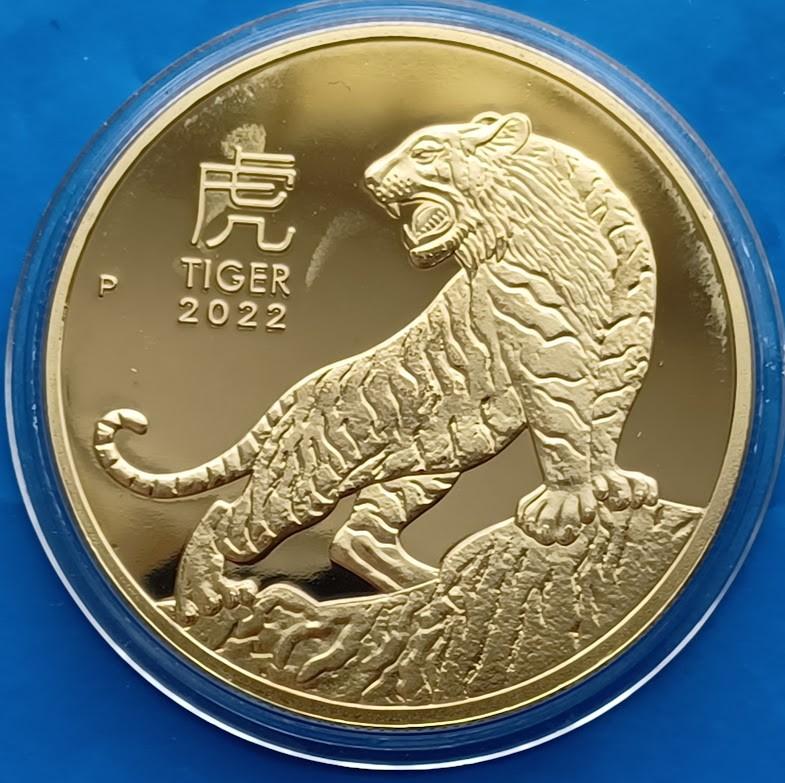Australië Elisabeth II Jaar v.d. Tijger - 10 Dollars Replica, Verzenden, Overige materialen, Buitenland