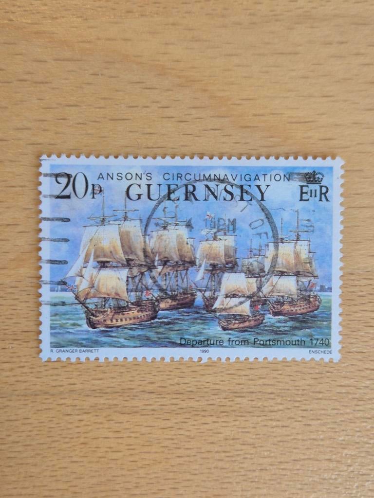Guernsey 1990 schepen, Ophalen of Verzenden, Gestempeld