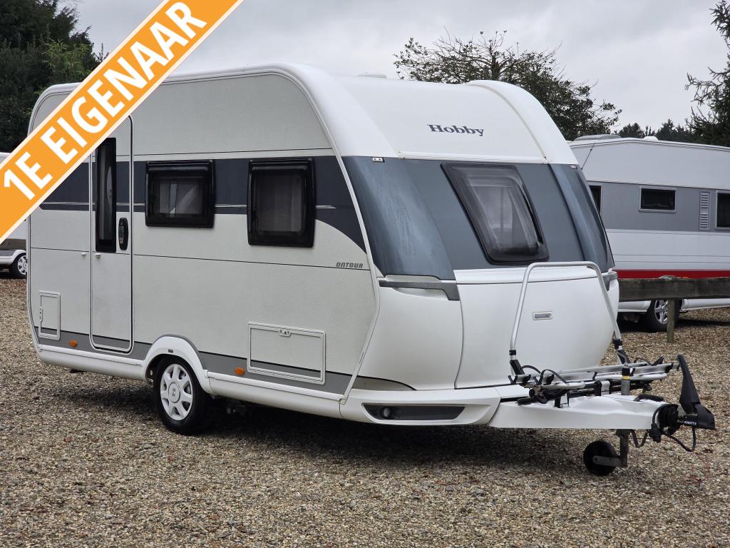 Hobby Ontour 390 SF Nieuwstaat Mover Fietsenrek, Caravans en Kamperen, Hobby, Bedrijf, Treinzit, 750 - 1000 kg