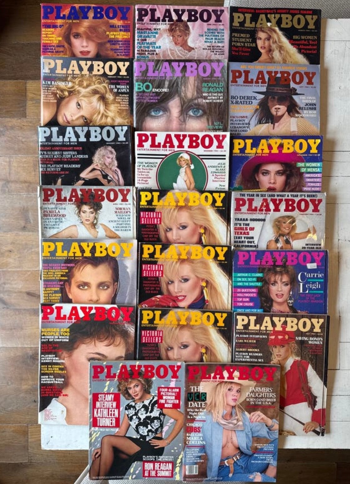 20 Amerikaanse Playboy magazines uit de jaren '80, Ophalen of Verzenden, 1980 tot heden, Buitenland, Tijdschrift