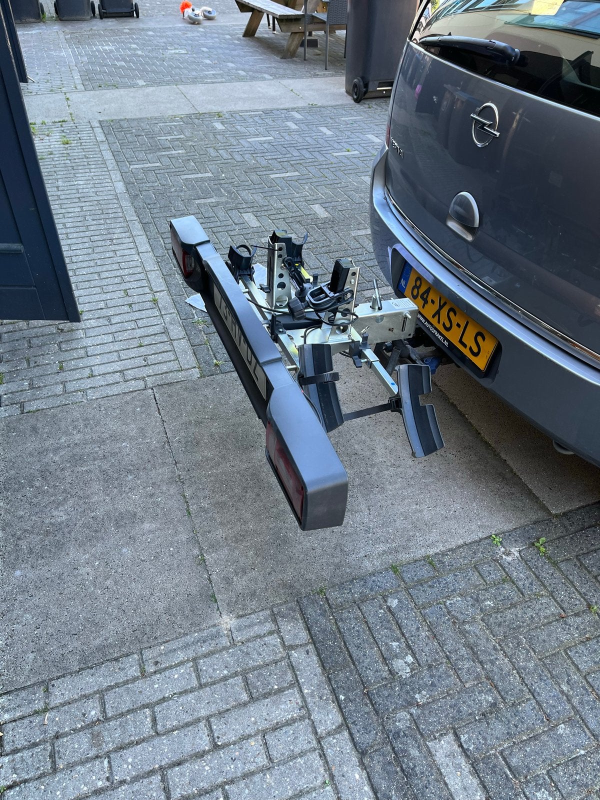 Trekhaakdrager voor 2 fietsen - Gebruikt, Ophalen, 2 fietsen, Gebruikt, Trekhaakdrager