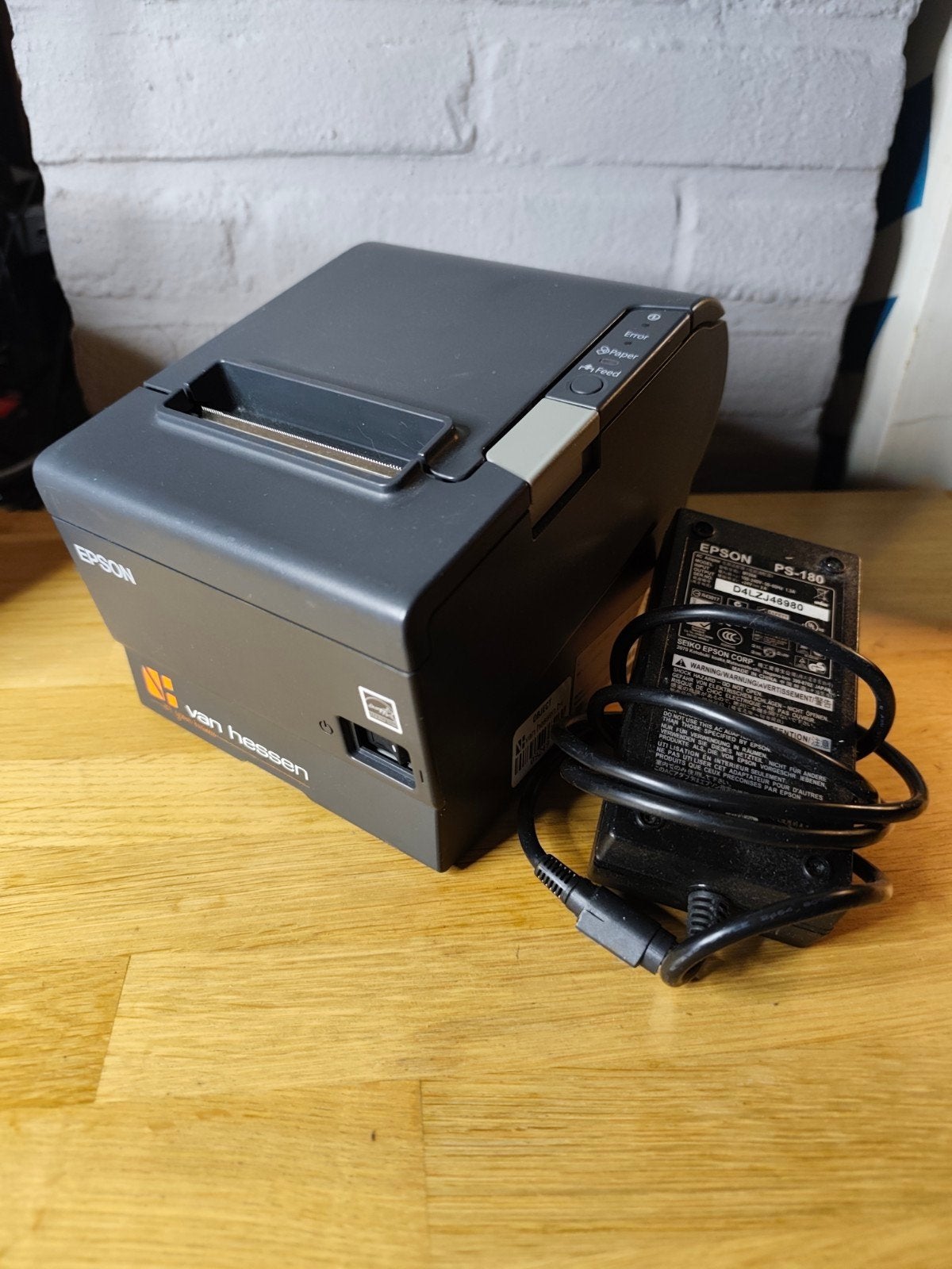 Epson TM-T88V M244A bonprinter met originele voeding, Zwart-en-wit printen, Gebruikt, Printer, Epson