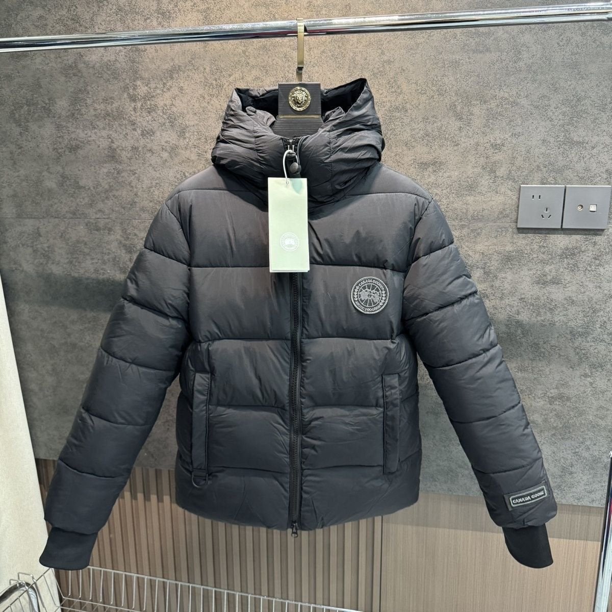 Winterjas Merk, Kleding | Heren, Ophalen of Verzenden, Zo goed als nieuw, Overige maten, Zwart