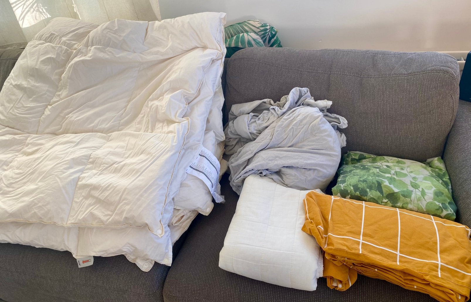 Ikea Fjallarnika 4 seizoenen dekbed + beddengoed twijfelaar, Ophalen, Gebruikt, Wit, Dons en Veren