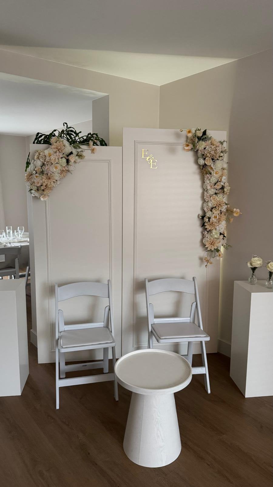Backdrop verloving,feest,bruiloft,babyshower, Ophalen, Zo goed als nieuw, Versiering, Geboorte of Huwelijk