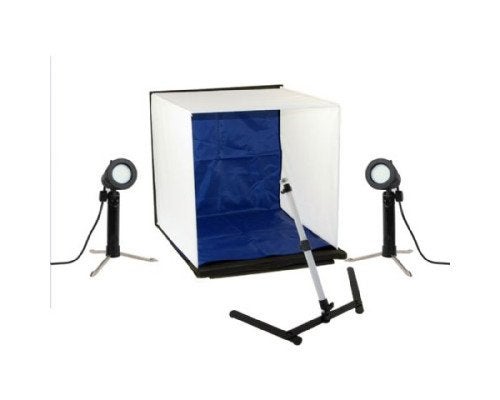 Opvouwbare Opnamebox 40x40x40 cm + 2 Lampen, Audio, Tv en Foto, Fotografie | Fotostudio en Toebehoren, Falcon Eyes, Ophalen of Verzenden