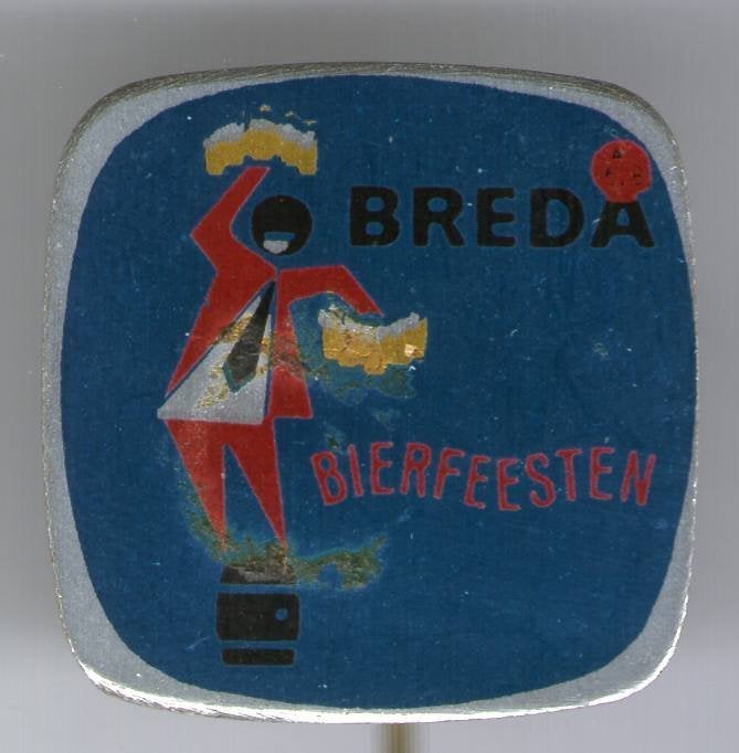 Breda bierfestival blik speldje ( N_174), Verzenden, Zo goed als nieuw, Merk, Speldje of Pin