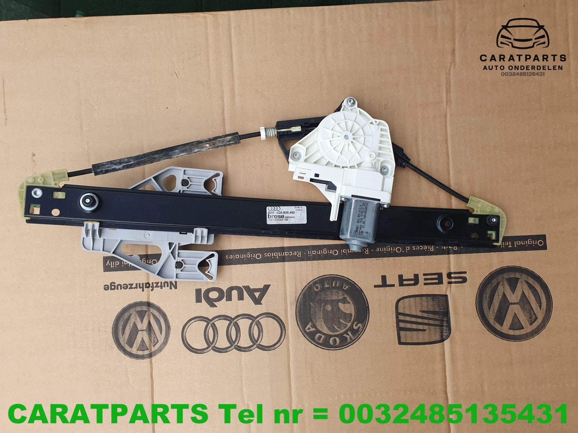 4g0839462 a6 raammechaniek a6 raammechanisme rs6 s6 4g c7, Gebruikt, AUDI AG, Auto-Union-Strasse 1
85045  Ingolstadt, DE, Kundenbetreuung@audi.de