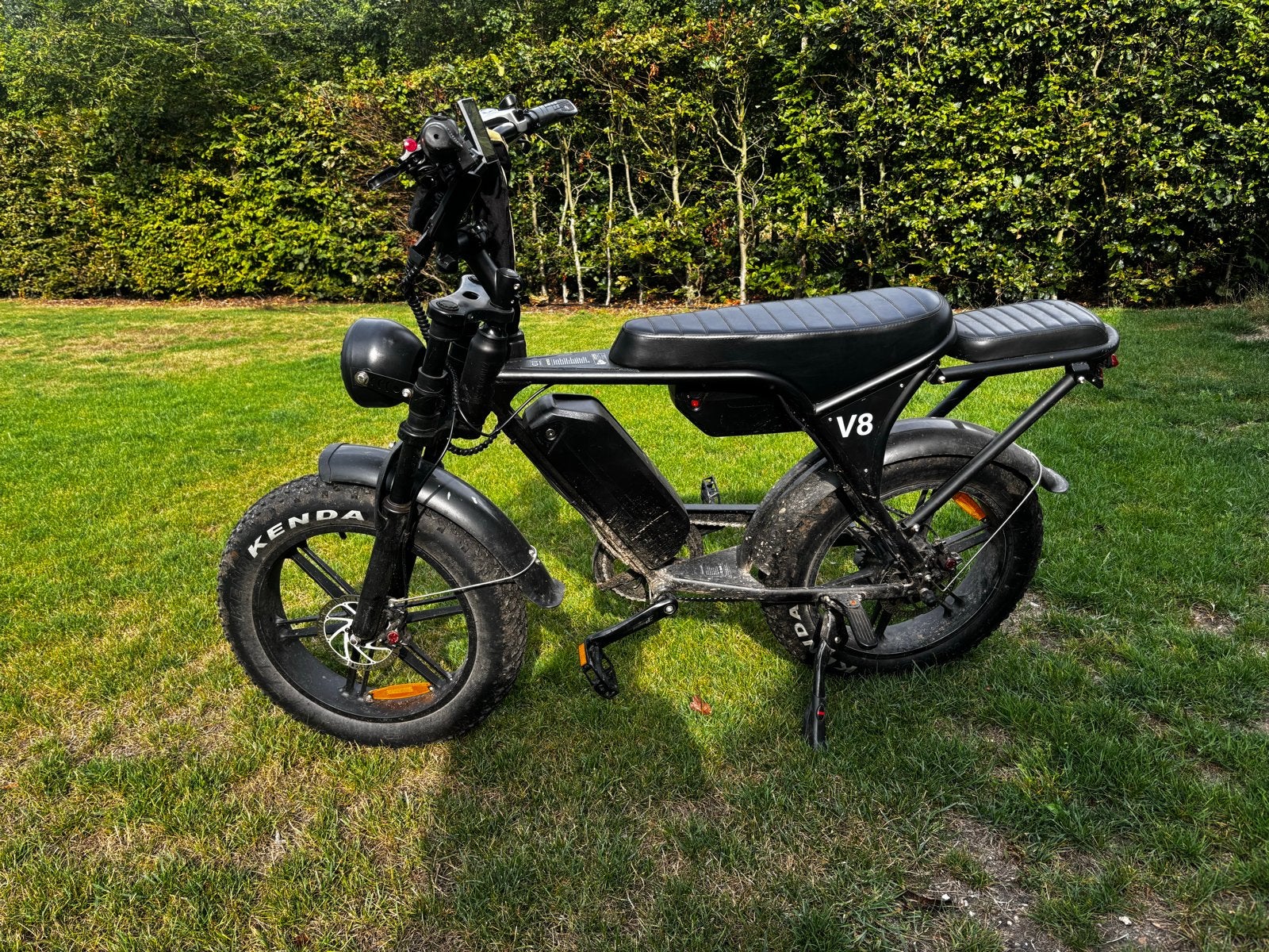 Fatbike Kenda V8 met dubbele accu en achterzitje, Gebruikt, 59 cm of meer, 50 km per accu of meer, Ophalen