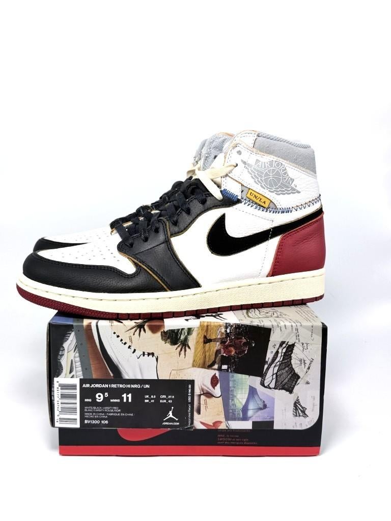 Nike Air Jordan 1 High Union Los Angeles Black Toe US9.5 43, -, Verzenden, Zwart, -