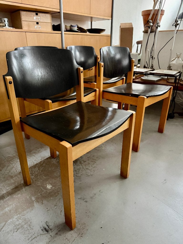 Vintage Dutch design stapelbare stoelen, Kusch + Co, Huis en Inrichting, Stoelen, Ophalen, Gebruikt, -, Kusch+Co