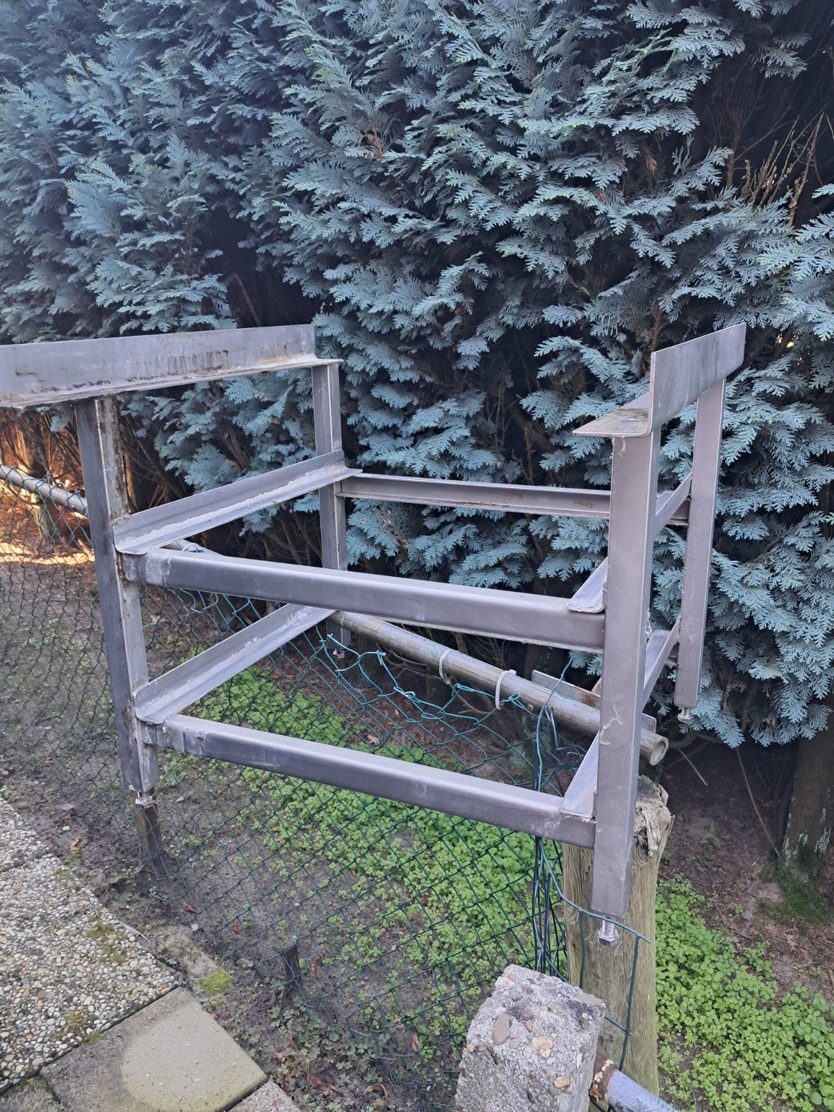 Wasmachineverhoger 60x60x45 RVS - Stevig en Duurzaam, Ophalen, Gebruikt