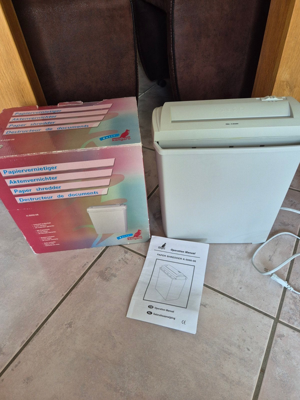 papiervernietiger nieuwstaat in doos, Diversen, Papierwaren, Ophalen of Verzenden, Zo goed als nieuw