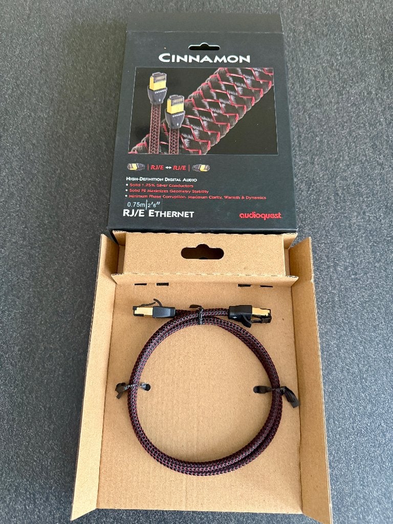 AudioQuest Cinnamon RJ/E ethernet, Ophalen of Verzenden, Zo goed als nieuw, Minder dan 2 meter, Overige kabels
