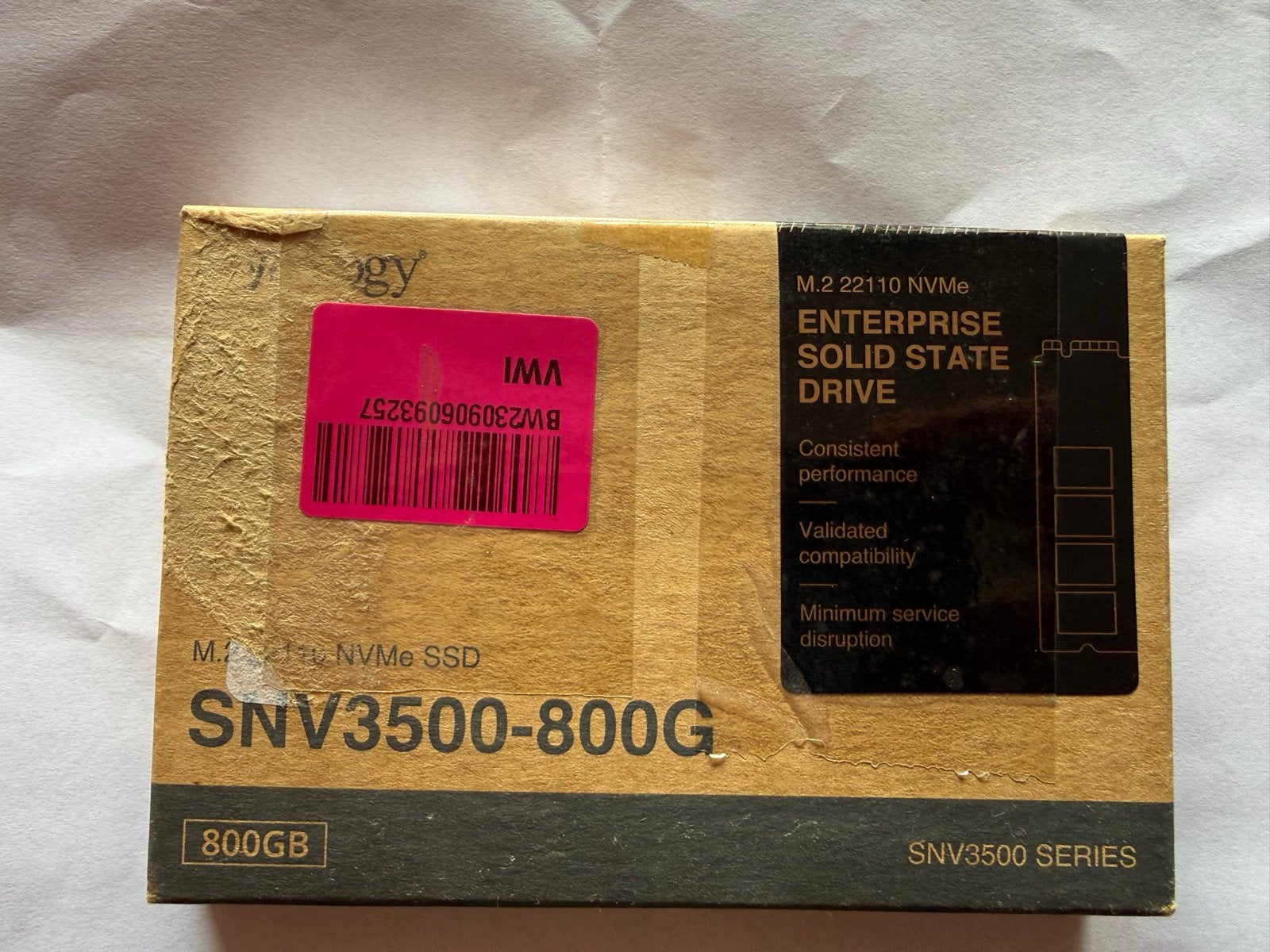 Synology SNV3500-800G 800GB Enterprise NVMe SSD - Nieuw, Computers en Software, Intern, Server, SSD, Nieuw